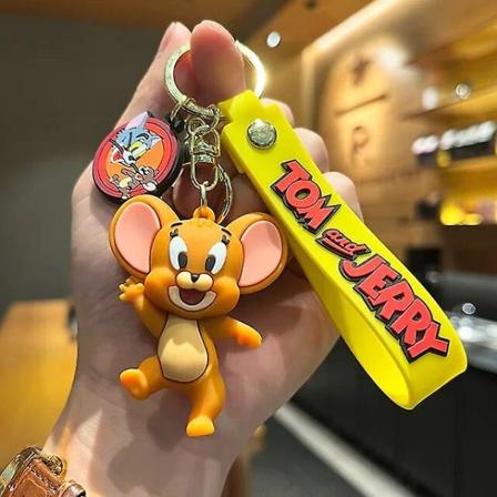 Anime Tom And Jerry Nøkkelring Søt tegneseriefigur Veske Pendent Nøkkelring Bilnøkkel Tilbehør Nøkkel Chian Smykker Julegave til venner Jerry