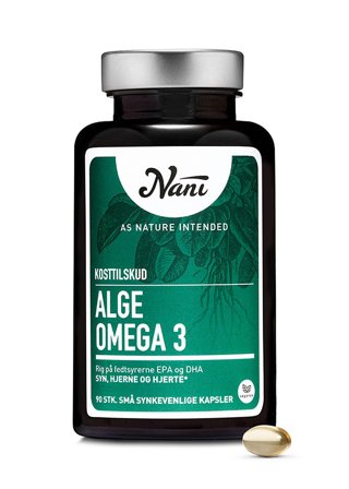 Nani Alge omega 3 90 kaps., Helse & Madvarer, Kosttilskud, Fiskeolie & Omega 3