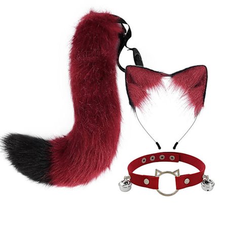 3 kpl Cosplay Cat Cute Ears -panta Furry Fox Tail Bell Kaulakoru Set Lelut -a