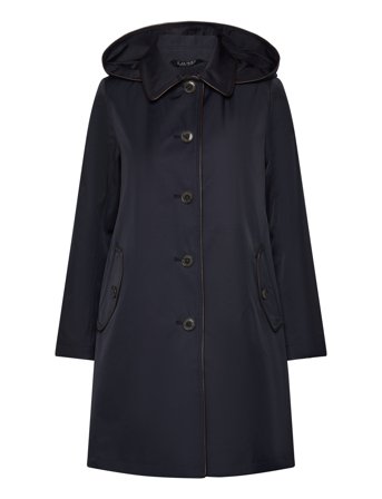 Lauren Ralph Lauren | Faux-Leather-Trim Hooded Coat | S