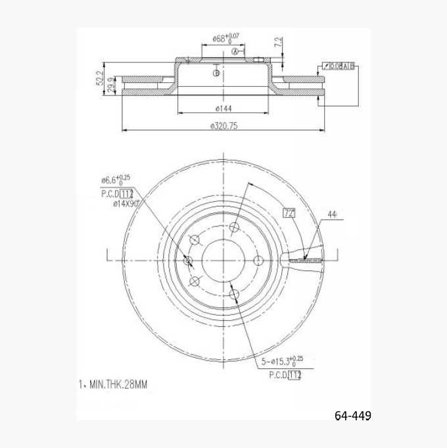 Bromsskiva belagd - Biltema