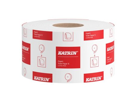 KATRIN Toalettpapper Gigant S-jumborulle, 1-lagers, 360ark, 106 mm, naturell vit 12/fp - Lyreco - Städ och hygien - Toalettpapper och torkpapper - 
