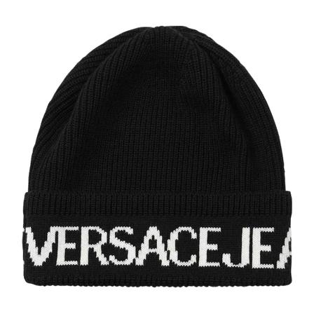 Versace Jeans Couture, Versace Jeans Couture Big beanie zwart 73yazk 40 zg 020 L01 Zwart, Heren, Maat:ONE Size