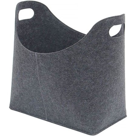 Oppbevaringskurv i filt, stor (mørkegrå)