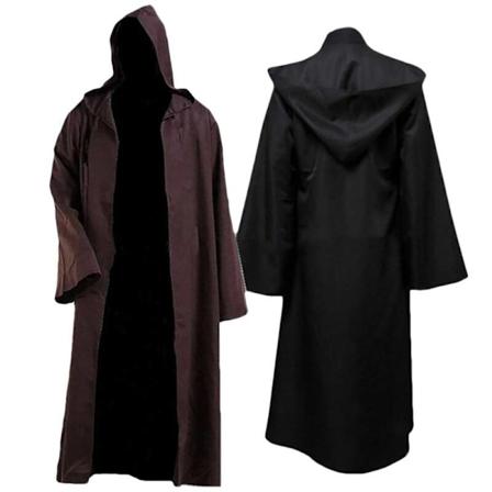 Voksen Sith-kappan Halloween Star Wars Cosplay Kostyme Svart Black 2XL
