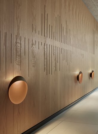 Flindt vegglampe ute Ø40 cm - corten