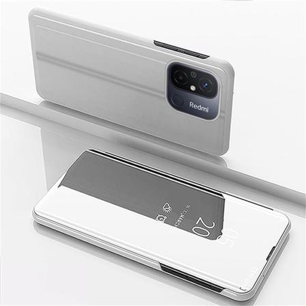 redmi 12C - Stilsäkert Smart LEMAN Fodral Silver
