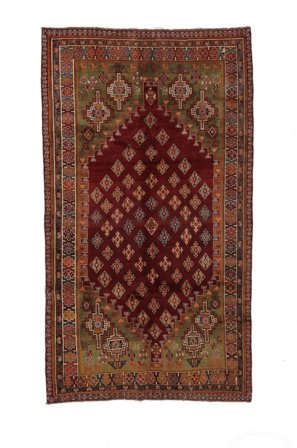 Handgeknüpft Ghashghai 161X285 Wollteppich Schwarz/Dunkelrot