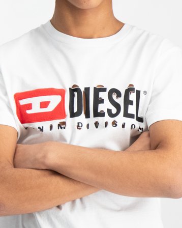 Diesel TINYDIVSTROYED T-SHIRT Vit T-shirts Kille - Kids Brand Store