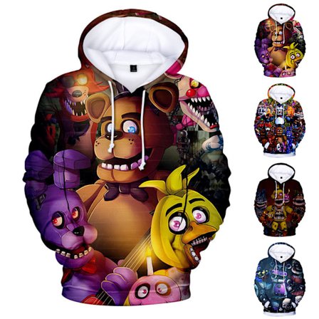 Barn Fem Nätter På Freddy's Hoodie Sweatshirt Långärmad Rock D
