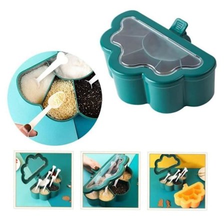 Krydderkrukke - Kjøkken - Oppbevaringsbeholder - Plast - 20x12x8 cm - Grønn KRYDDERKRUKKE