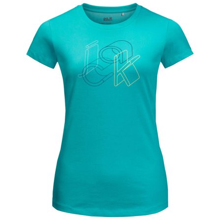 Jack Wolfskin Women's Ocean Tee Women short-sleeved sweaters Blue XS