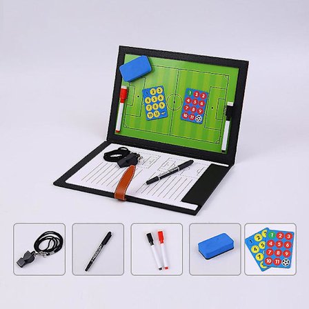 Sammenleggbar Fotball Magnetisk Taktikk Coaching Board Fotball Magnetisk Trener Board Mappe - Bærbar Taktikk Board