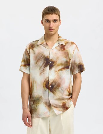 Selected Slhreg-Air Shirt Ss Mix - Multi/patterned - S