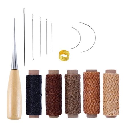 1 Sæt Læderhåndværk Sy Sæt Håndsyning Nåle 4 4