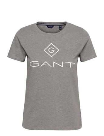 Lock Up Ss T-Shirt T-shirt Top Grå GANT
