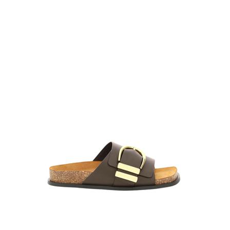 Khaite, thompson leather sandals Brązowy, Kobieta, Rozmiar: 38 EU
