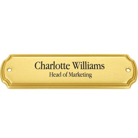 Name plate - Customizable - Brass - 154x43mm - signomatic.com.au