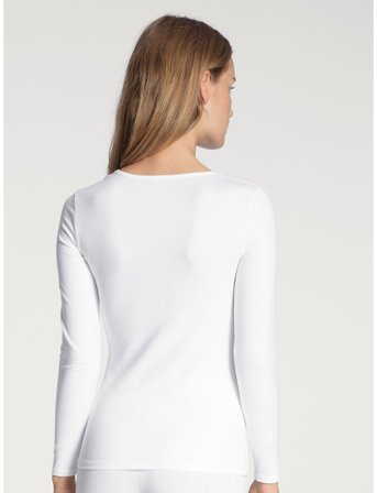 Calida Natural Comfort Top Long-Sleeve - White - XXS