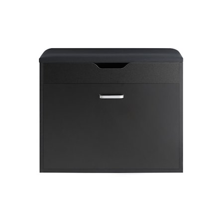 SoBuy musta kenkäteline 1 ovin kanssa 30x59.99x50.01cm, toiminnallinen FSR95-SCH