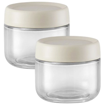 2 st kryddburkar med lufttät lock glasburk för overnight oats nötter