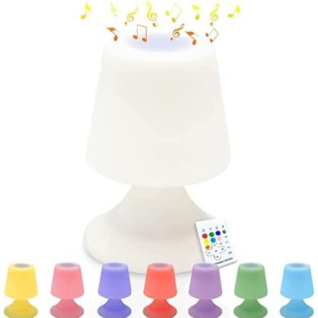 Bordlampe Bluetooth Musikkhøyttaler LED Sengelampe Atmosfære T