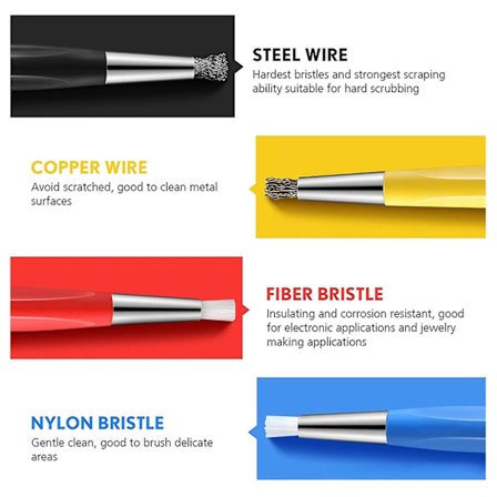 Kannettava naarmutusharjakynäsarja lasikuitu teräs messinki nylon kynätyylinen hionta