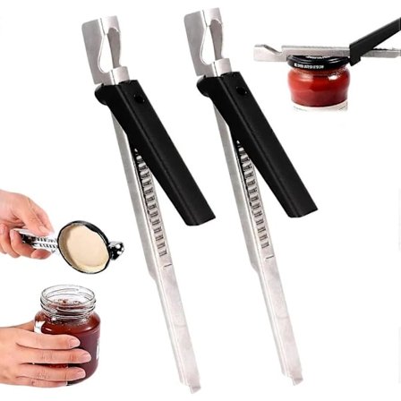 Justerbar boksåpner for de med artritt, profesjonell boksåpner i rustfritt stål, manuell boksåpner med justerbart håndtak, boksåpner for s...