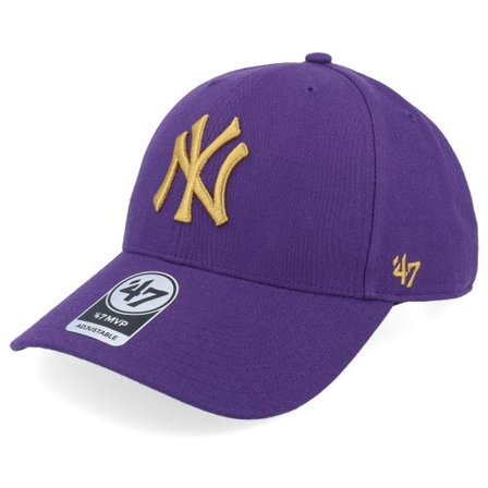 47 Brand - MLB Lila adjustable Keps - New York Yankees Mvp Purple/Antique Gold Adjustable @ Hatstore