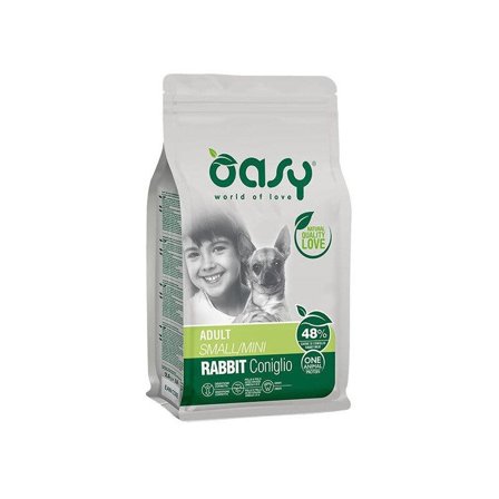 Oasy One Animal Protein Adult Small & Mini Con Coniglio Per Cani