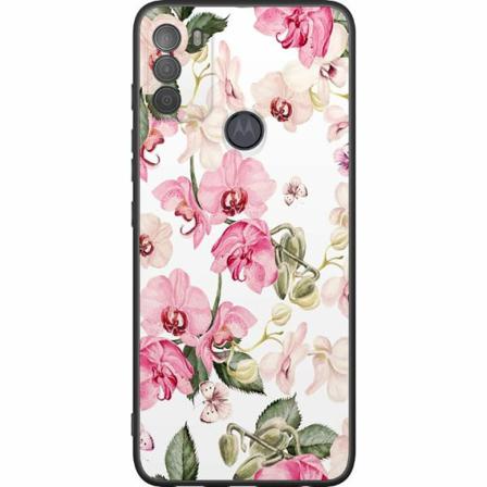 Motorola Moto G50 Svart Skal Blommor