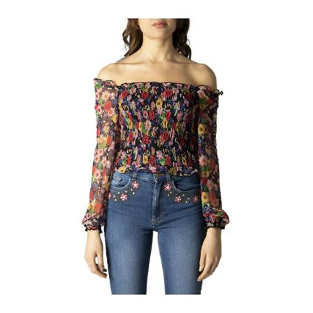 Desigual T-shirts floral Sort, Dame Bluser