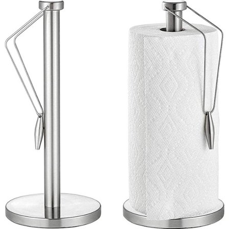 1 Stk Køkkenrulleholder, Rustfrit Stål Vertikal Papirhåndklædeholder