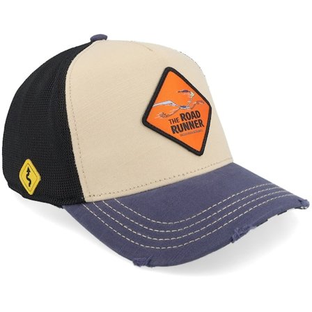 Capslab - Beige - Cap - Looney Tunes Road Runner White/Black/Purple A-Frame Trucker - Hatstore