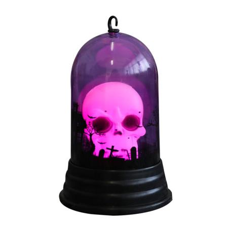 Halloween Skull Pumpkin lampunvarjostin LED-valoilla Paristokäyttöinen riippuva lyhty koristeena juhlapöytäkoristelu