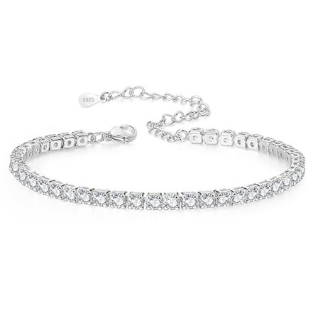 Ilver Tennis Ankelkæde Armbånd til Kvinder, Sterling Sølv Ankelkæde, Zirconia Kvinder Ankelarmbånd, Julegave til Kvinder, Pige