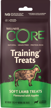 CORE Petfood - Dog Training Treats Adult All Breed Lamm & Epler Soft 170 g - Hund - Hundegodbiter & tyggebein - Belønningsgodbiter for hund - ZOO.no