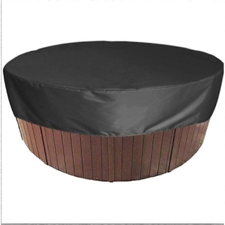 Solar rund poolafdækning, spaafdækning 190T, sort 200×30 cm