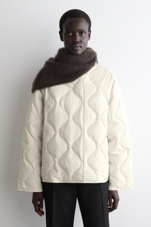 COS Women's Oversized Quilted Jacket in White
