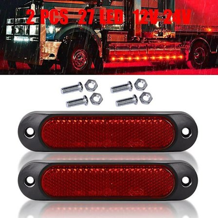 2 st LED-sidomarkeringsljusindikatorer Lastbil Släpvagn Lastbil Båt Li