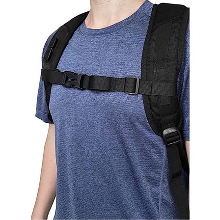 Justerbar brystrem til rygsække | Brystrem skuldertaske | Med hurtigudløsning | Hurtigudløsning | Til backpacking, camping, ferier osv. | Sort