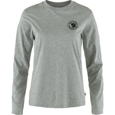 Fjällräven Women's 1960 Logo T-Shirt Top in Grey/Melange | Size: XS, Organic Cotton