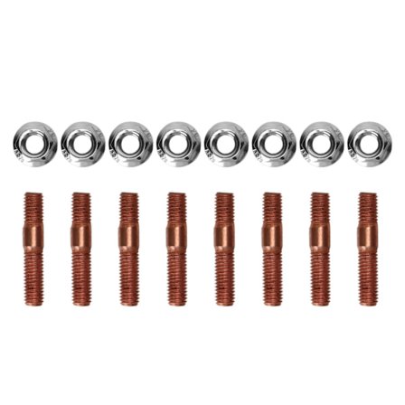 8 stk M8 1.25 Gjenget Turbo Boltesett 8mm Metall Legering Høytrykksbestandig Eksosmanifold Bolt Mutter Maskinvare