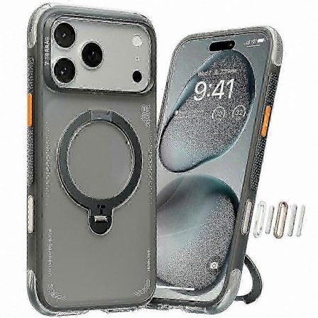 TORRAS Ostand Q3 Air Series Kompatibel med iPhone 17 Pro Max Magnetisk Etui med Stativ TPU PC Bagside miao4