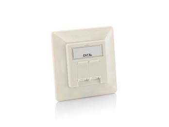 Equip WALL PLATE 80X80 CAT.6A FLUSH MOUNT PURE WHITE ACCS