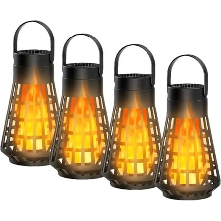 4-pak Solcelle Havelamper – Vandtætte LED Fakkel Lamper til Have, Gangsti, Terrasse_TF_TF