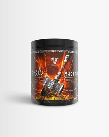 PWO - 500 g - Tropical Thunder - Viking Power Thor's Hammer Mjölner - Beta-alanin, AAKG, Citrullinmalat, Koffein, Pre-workout