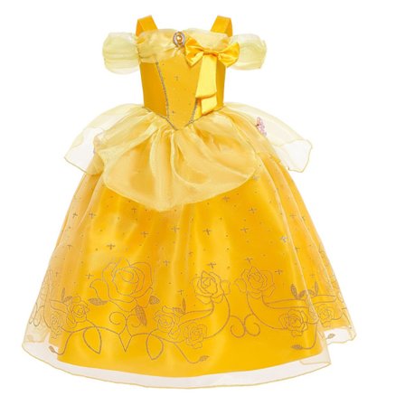 Belle Prinsessa Halloween Puffy Hame Lasten Mekko Kaunotar ja Hirviö Tytön Belle Prinsessa Puku