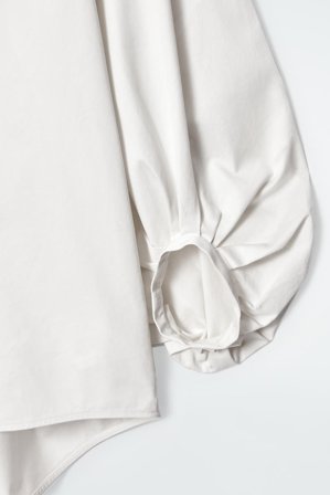 COS Women's Balloon-Sleeve Blouse in White