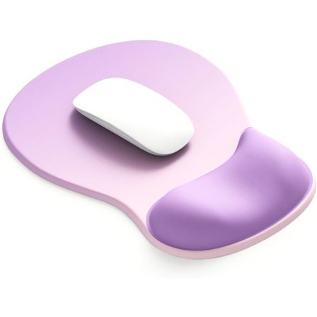 Ergonomisk musematte, komfortabel gel-håndleddsstøtte for kontor og gaming, sklisikker skrivebordsmatte for PC-laptopbrukere (Ametyst)